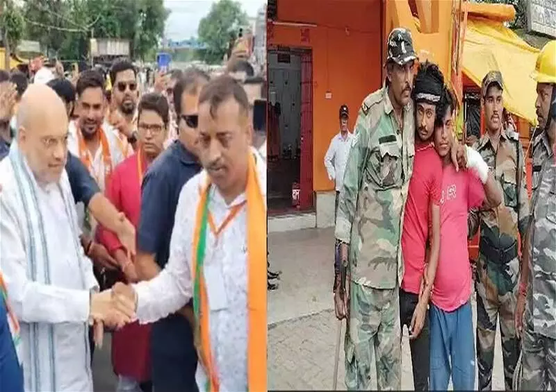 Ranchi : अमित शाह की सुरक्षा में  बड़ी चूक , अचानक काफिले में घुसा बाइक सवार और फिर......