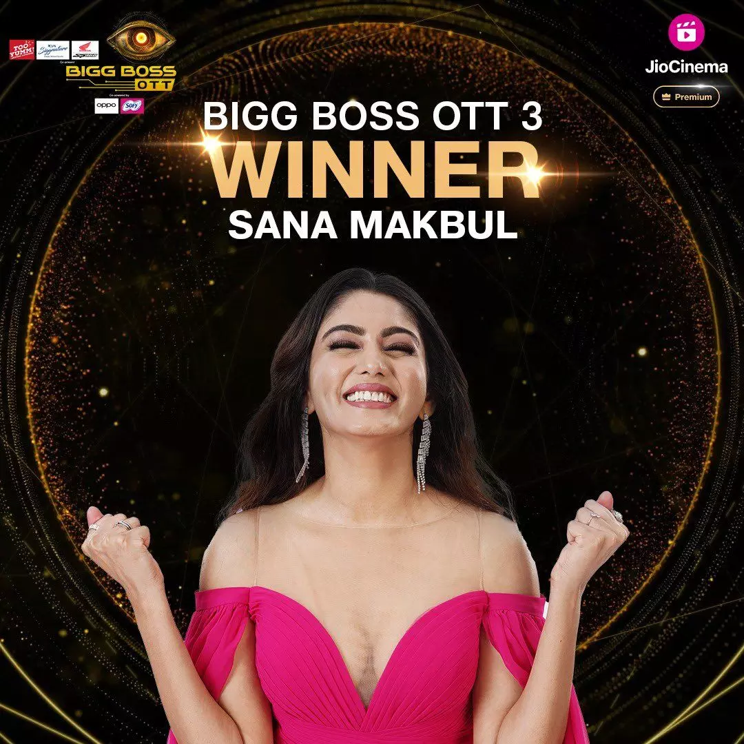 Bigg Boss OTT 3 Winner: सना मकबूल ने जीती बिग बॉस की ट्रॉफी, चमचमाती ट्रॉफी के साथ मिले 25 लाख