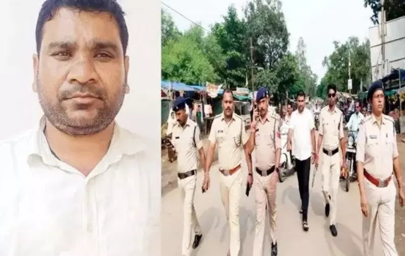 थाना प्रभारी और आरक्षक से सरपंच और उसके साथी ने की मारपीट, पुलिस ने आरोपी का निकाला जुलूस