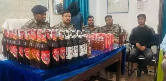 रांची : चुनाव से पहले पुलिस को बड़ी सफलता, भारी मात्रा में अवैध विदेशी शराब जब्त